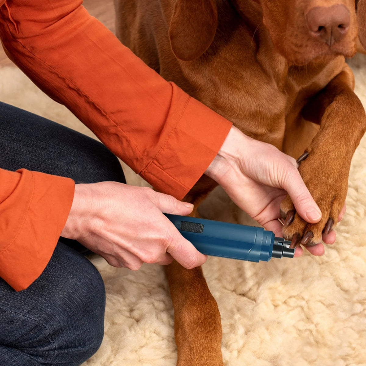 1Pc Dog Nail Grinder 2 Speeds Quiet USB Rechargeable Pet Nail Grinder Professional Pet Nail Trimmer Cordless Paws Grooming & Smoothing Claw Care for Small Medium Large Dogs & Cats