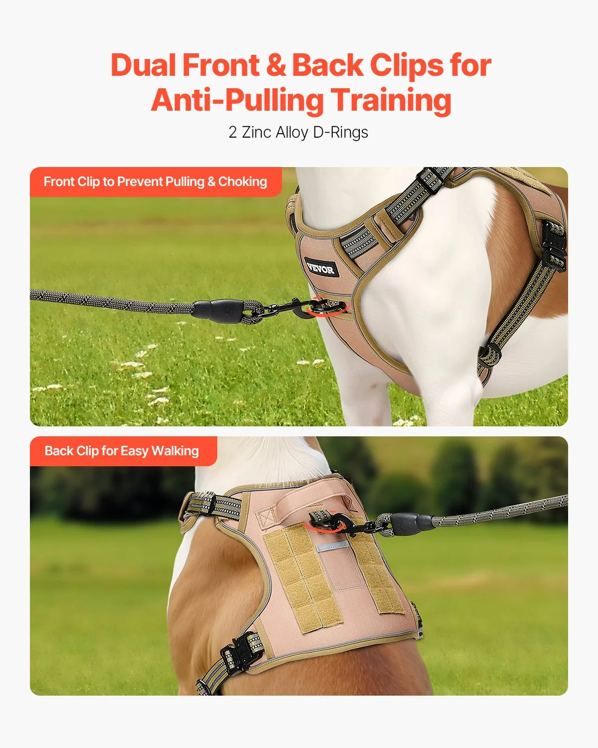Dog Harness for Large Dogs No Pull Tactical Dog Harness Adjustable Pet Vest